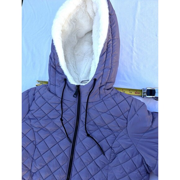 Steve Madden‎ Womens Large Lavender Puffer Faux Fur Lining NWT Jacket - Picture 5 of 15